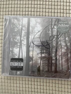 Taylor Swift Gray Folklore CD with Forest Artwork